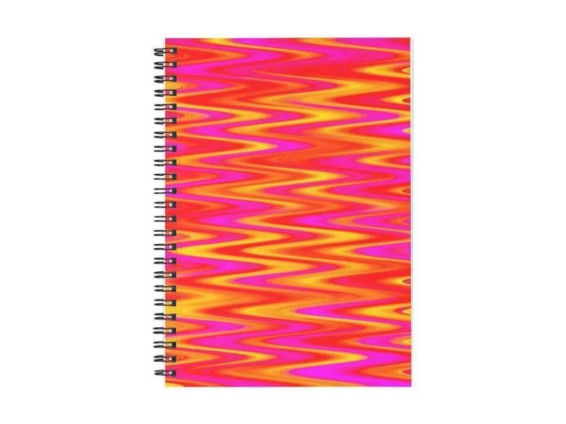 Spiral Notebooks-WAVY #1 Spiral Notebooks-Reds & Oranges & Yellows & Fuchsias-from COLORADDICTED.COM-