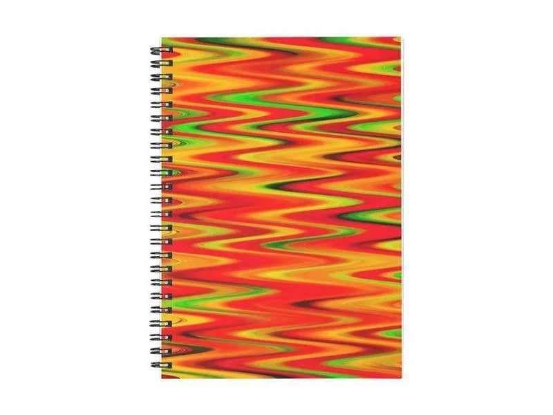Spiral Notebooks-WAVY #1 Spiral Notebooks-Reds & Oranges & Yellows & Greens-from COLORADDICTED.COM-