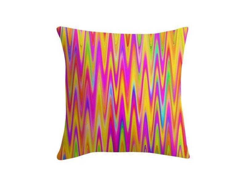 Throw Pillows &amp; Throw Pillow Cases-WAVY #1 Throw Pillows &amp; Throw Pillow Cases-Multicolor Light-from COLORADDICTED.COM-