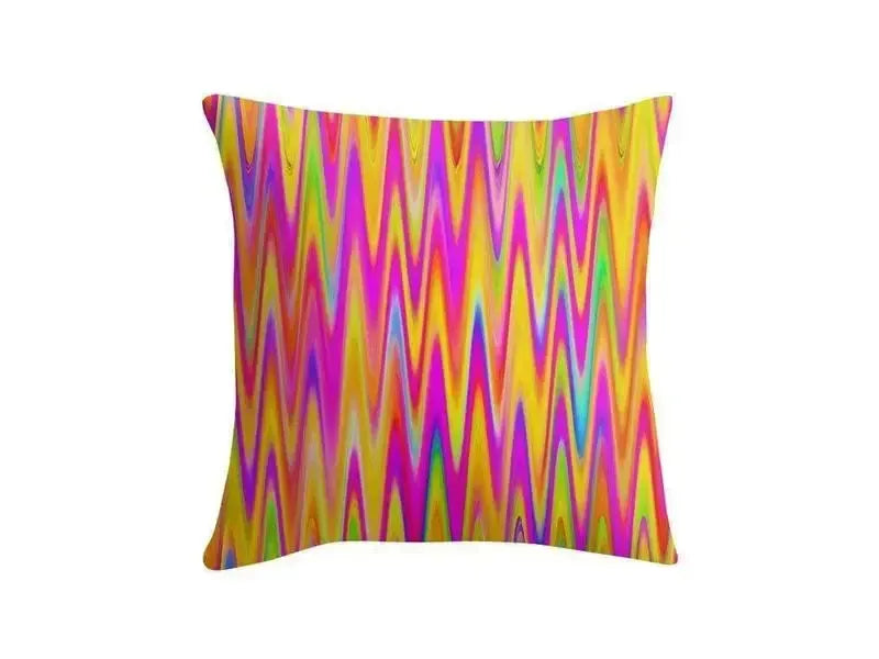 Throw Pillows & Throw Pillow Cases-WAVY #1 Throw Pillows & Throw Pillow Cases-Multicolor Light-from COLORADDICTED.COM-