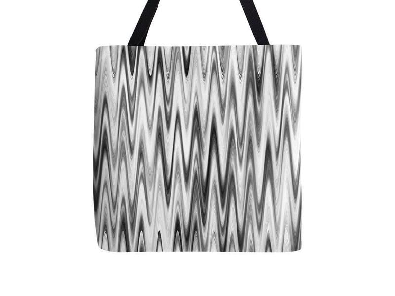 Tote Bags-WAVY #1 Tote Bags-Grays &amp; White-from COLORADDICTED.COM-