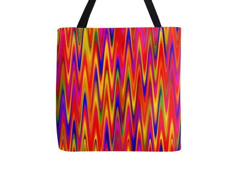 Tote Bags-WAVY #1 Tote Bags-Multicolor Bright-from COLORADDICTED.COM-