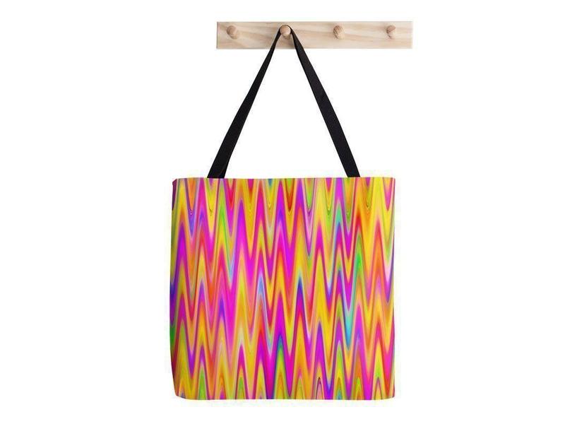Tote Bags-WAVY #1 Tote Bags-Multicolor Light-from COLORADDICTED.COM-