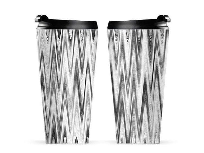 Travel Mugs-WAVY #1 Travel Mugs-Grays &amp; White-from COLORADDICTED.COM-