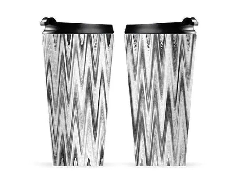 Travel Mugs-WAVY #1 Travel Mugs-Grays & White-from COLORADDICTED.COM-
