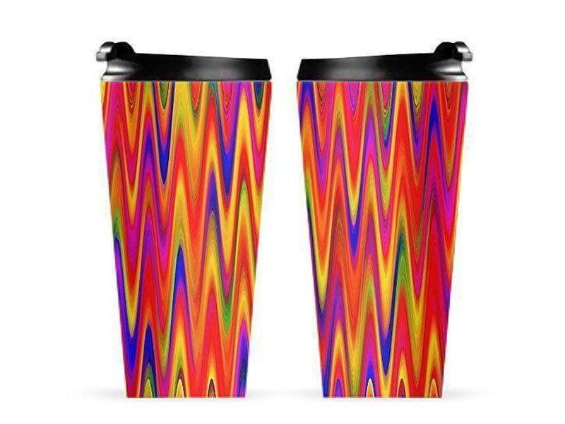 Travel Mugs-WAVY #1 Travel Mugs-Multicolor Bright-from COLORADDICTED.COM-