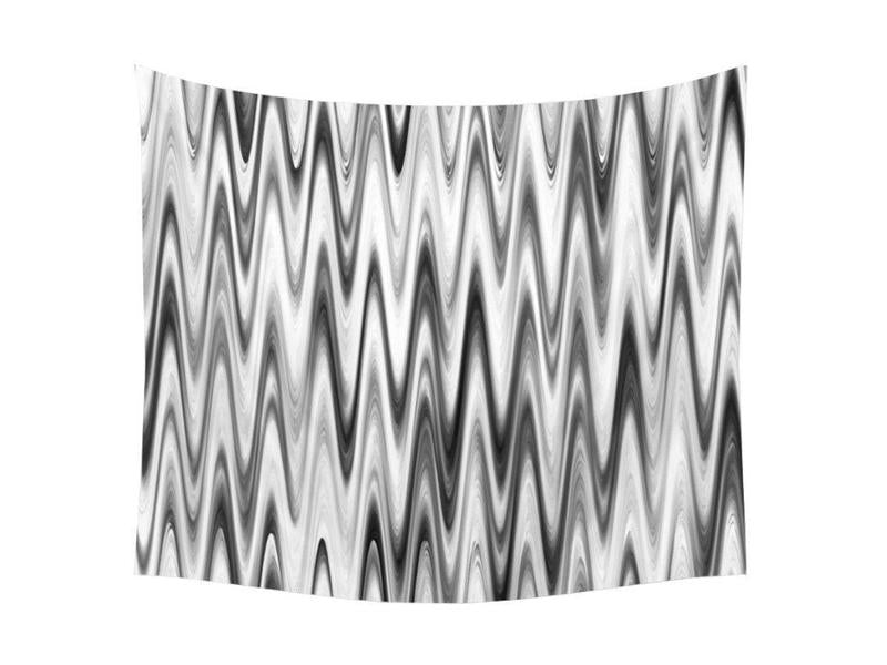 Wall Tapestries-WAVY #1 Wall Tapestries-Grays &amp; White-from COLORADDICTED.COM-