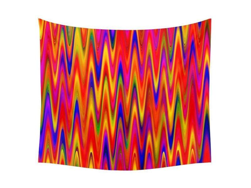 Wall Tapestries-WAVY #1 Wall Tapestries-Multicolor Bright-from COLORADDICTED.COM-