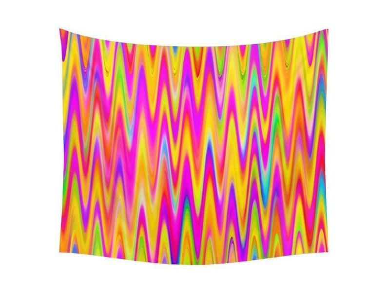 Wall Tapestries-WAVY #1 Wall Tapestries-Multicolor Light-from COLORADDICTED.COM-