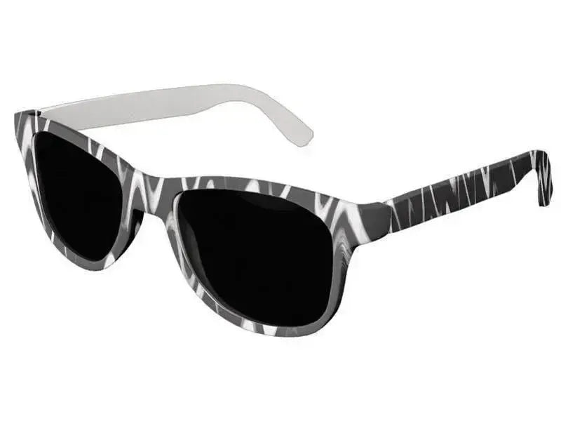 Wayfarer Sunglasses-WAVY #1 Wayfarer Sunglasses (white background)-Black & White-from COLORADDICTED.COM-