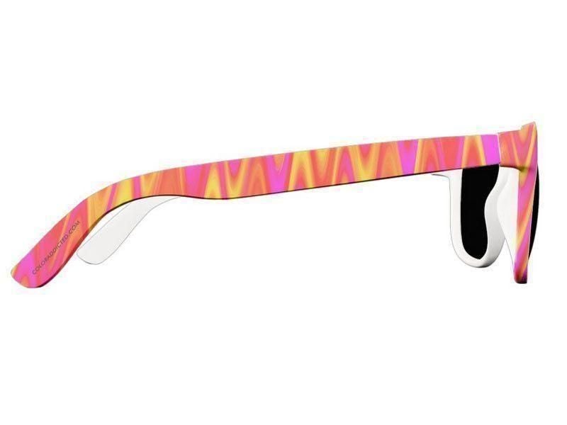 Wayfarer Sunglasses-WAVY #1 Wayfarer Sunglasses (white background)-Reds, Oranges, Yellows & Fuchsias-from COLORADDICTED.COM-