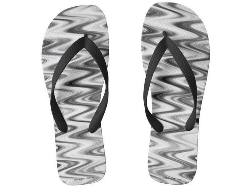 Flip Flops-WAVY #1 Wide-Strap Flip Flops-Grays &amp; White-from COLORADDICTED.COM-