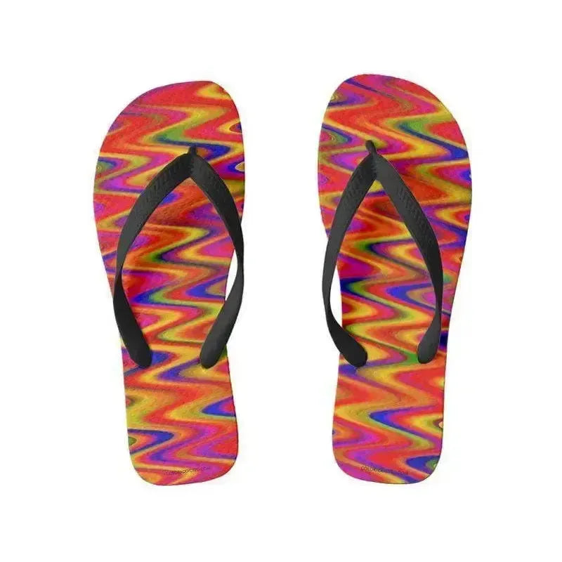 Flip Flops-WAVY #1 Wide-Strap Flip Flops-Multicolor Bright-from COLORADDICTED.COM-
