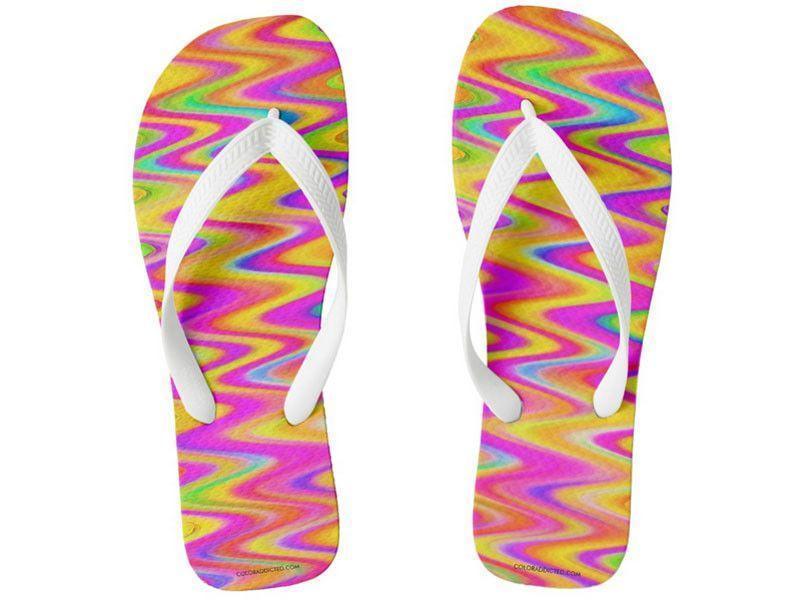 Flip Flops-WAVY #1 Wide-Strap Flip Flops-Multicolor Light-from COLORADDICTED.COM-