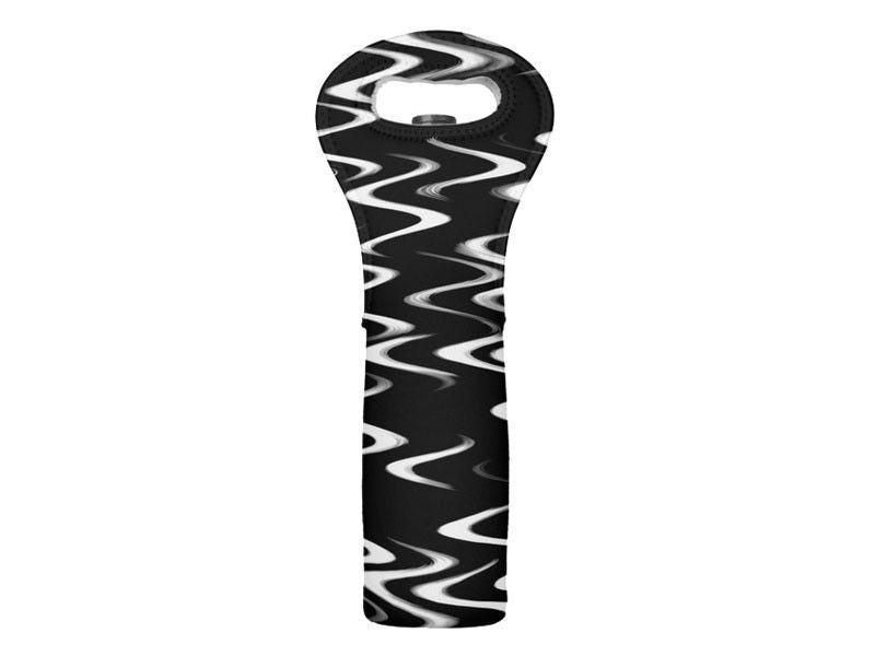Wine Totes-WAVY #1 Wine Totes-Black &amp; White-from COLORADDICTED.COM-