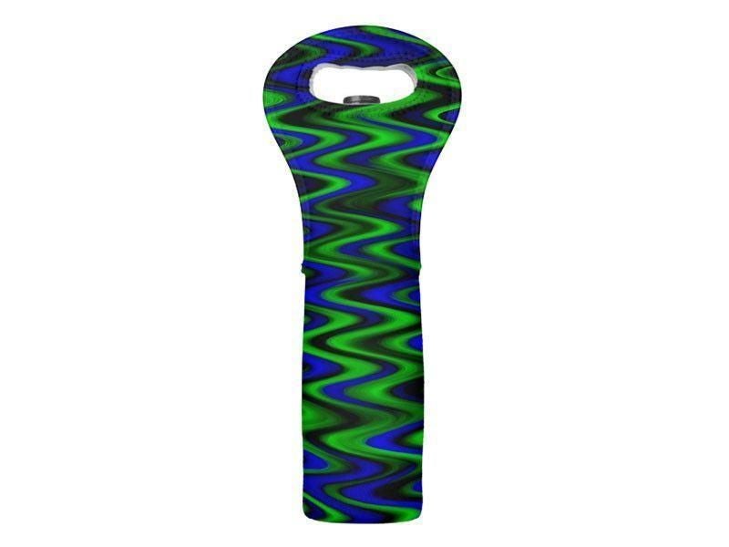 Wine Totes-WAVY #1 Wine Totes-Blues &amp; Greens-from COLORADDICTED.COM-