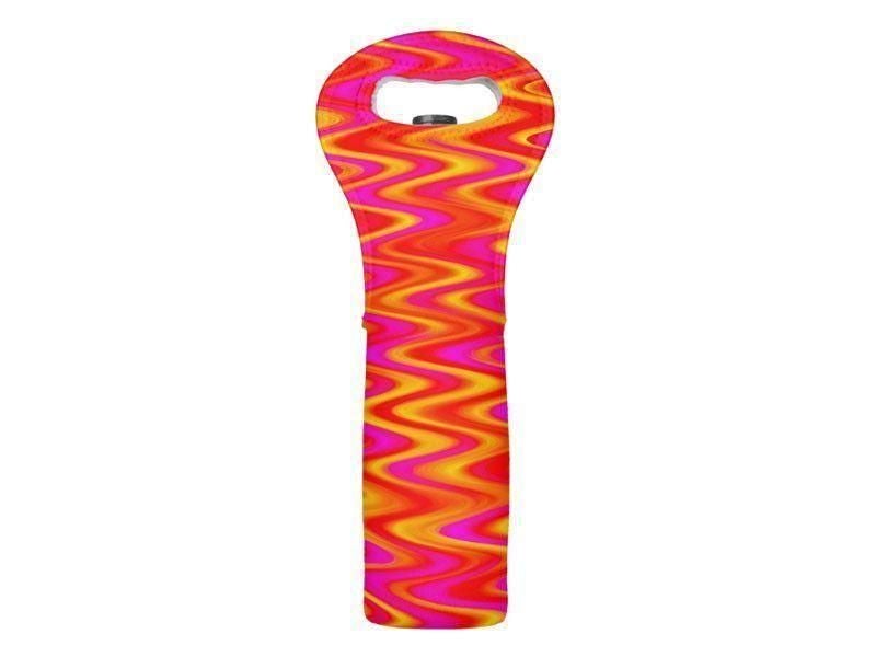 Wine Totes-WAVY #1 Wine Totes-Reds &amp; Oranges &amp; Yellows &amp; Fuchsias-from COLORADDICTED.COM-