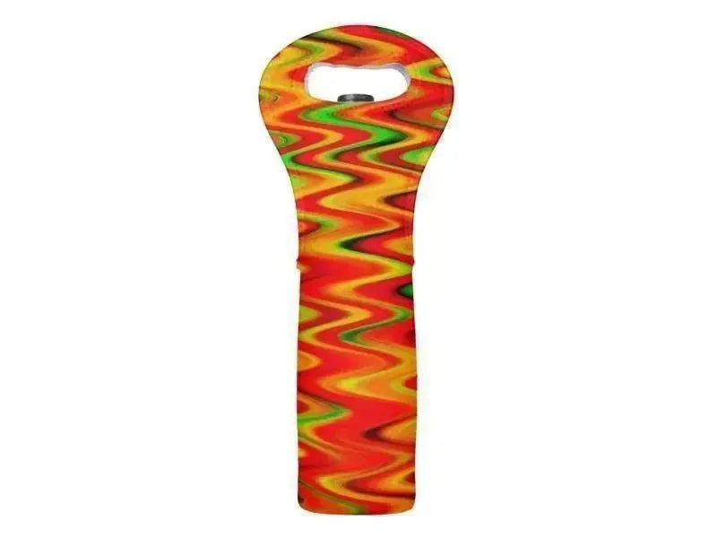Wine Totes-WAVY #1 Wine Totes-Reds & Oranges & Yellows & Greens-from COLORADDICTED.COM-