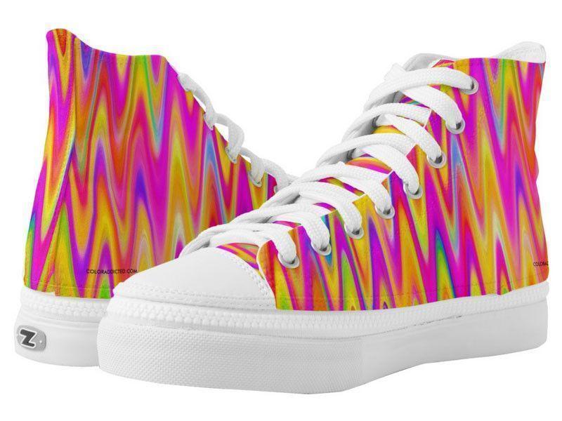 ZipZ High-Top Sneakers-WAVY #1 ZipZ High-Top Sneakers-Multicolor Light-from COLORADDICTED.COM-