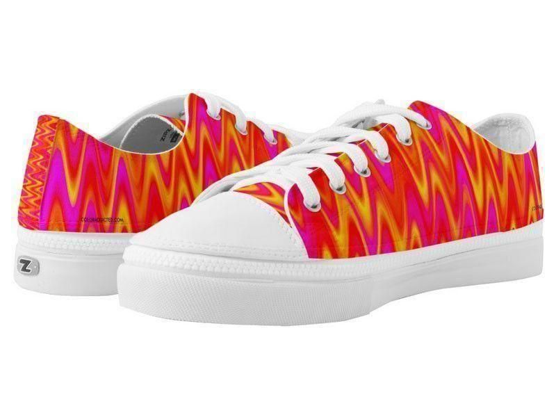 ZipZ Low-Top Sneakers-WAVY #1 ZipZ Low-Top Sneakers-Reds &amp; Oranges &amp; Yellows &amp; Fuchsias-from COLORADDICTED.COM-