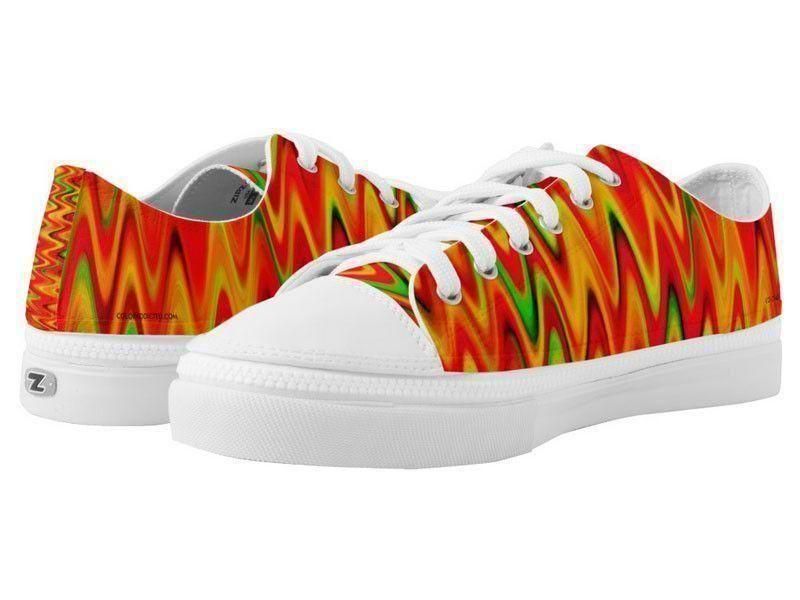 ZipZ Low-Top Sneakers-WAVY #1 ZipZ Low-Top Sneakers-Reds &amp; Oranges &amp; Yellows &amp; Greens-from COLORADDICTED.COM-