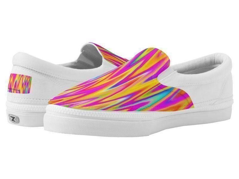 ZipZ Slip-On Sneakers-WAVY #1 ZipZ Slip-On Sneakers-Multicolor Light-from COLORADDICTED.COM-