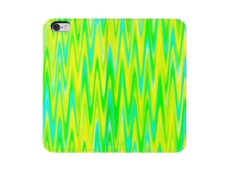 iPhone Wallets-WAVY #1 iPhone Wallets-Greens & Yellows & Light Blues-from COLORADDICTED.COM-