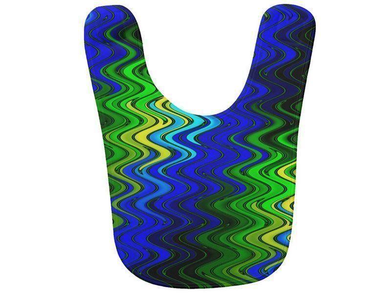 Baby Bibs-WAVY #2 Baby Bibs-Blues, Greens &amp; Yellows-from COLORADDICTED.COM-