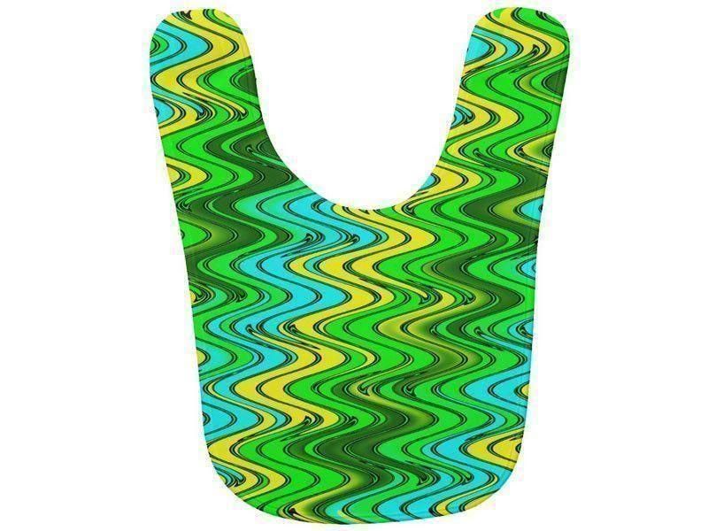 Baby Bibs-WAVY #2 Baby Bibs-Greens, Yellows & Light Blues-from COLORADDICTED.COM-