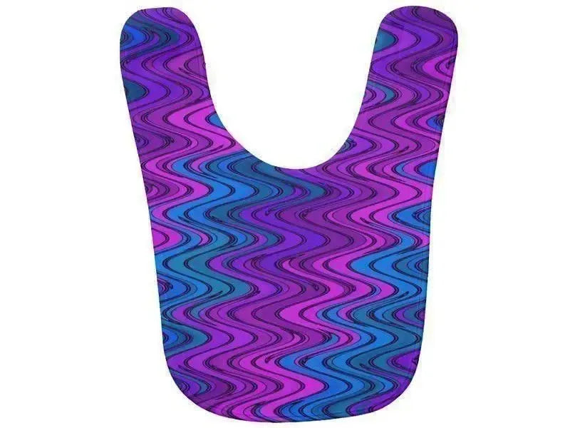 Baby Bibs-WAVY #2 Baby Bibs-Purples, Violets & Turquoises-from COLORADDICTED.COM-
