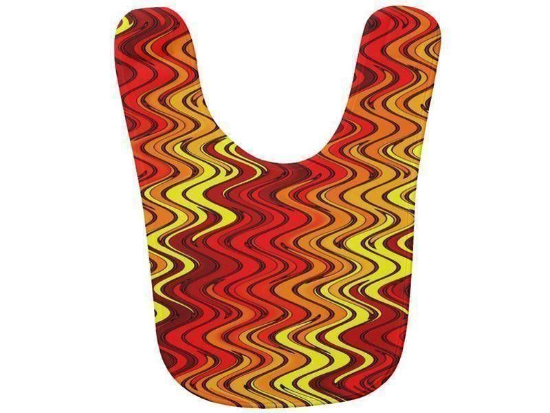 Baby Bibs-WAVY #2 Baby Bibs-Reds, Oranges &amp; Yellows-from COLORADDICTED.COM-