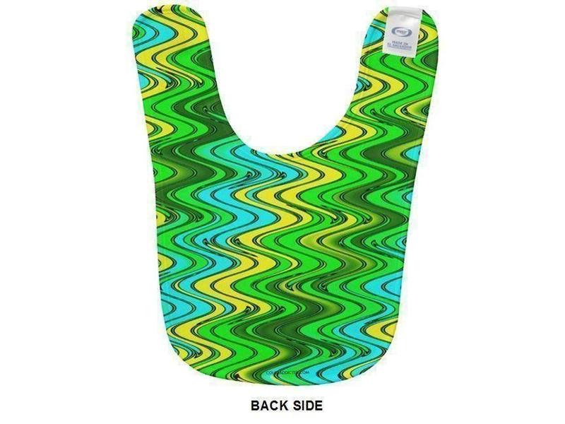 Baby Bibs-WAVY #2 Baby Bibs-Greens, Yellows & Light Blues-from COLORADDICTED.COM-