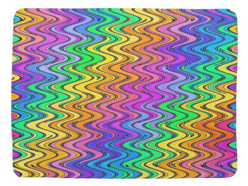 Baby Blankets-WAVY #2 Baby Blankets-Multicolor Light-from COLORADDICTED.COM-
