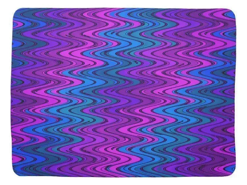 Baby Blankets-WAVY #2 Baby Blankets-Purples, Violets & Turquoises-from COLORADDICTED.COM-