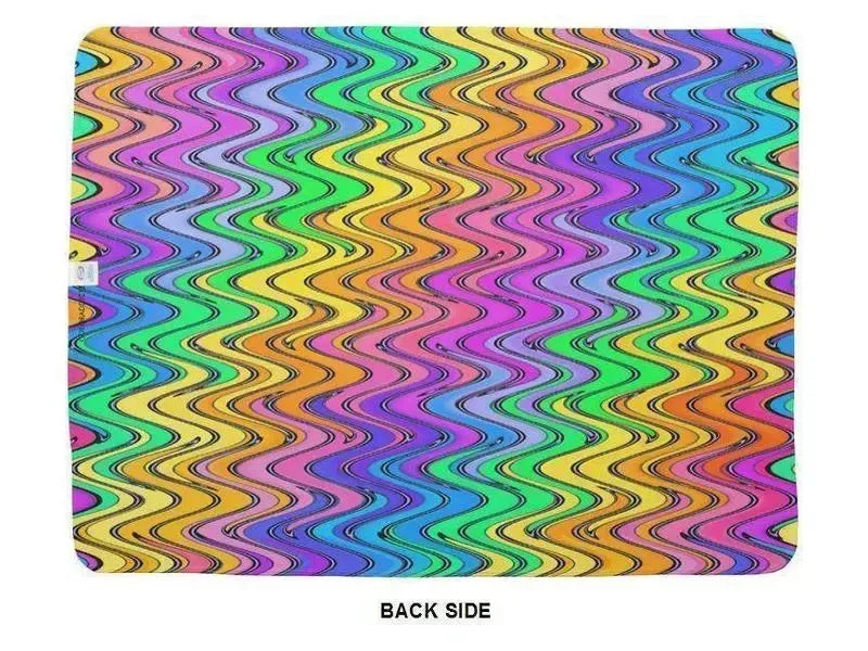 Baby Blankets-WAVY #2 Baby Blankets-Multicolor Light-from COLORADDICTED.COM-