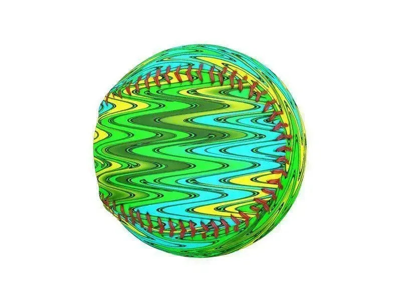 Baseballs-WAVY #2 Baseballs-Greens & Yellows & Light Blues-from COLORADDICTED.COM-