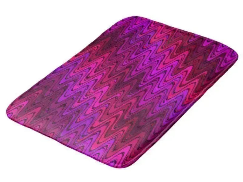 Bath Mats-WAVY #2 Bath Mats-Purples, Fuchsias, Violets & Magentas-from COLORADDICTED.COM-