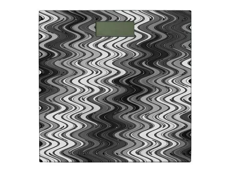 Bathroom Scales-WAVY #2 Bathroom Scales-Grays & White-from COLORADDICTED.COM-