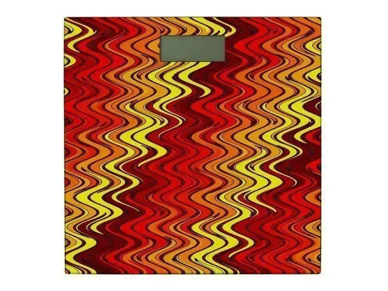 Bathroom Scales-WAVY #2 Bathroom Scales-Reds, Oranges & Yellows-from COLORADDICTED.COM-