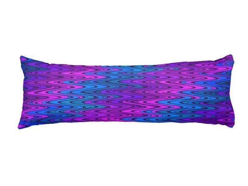 Body Pillows - Dakimakuras-WAVY #2 Body Pillows - Dakimakuras-Purples &amp; Violets &amp; Turquoises-from COLORADDICTED.COM-