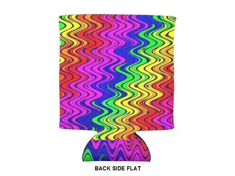 Can Cooler Sleeves – Can Koozies-WAVY #2 Bottle & Can Cooler Sleeves – Bottle & Can Koozies-from COLORADDICTED.COM-