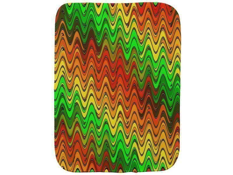 Burp Cloths-WAVY #2 Burp Cloths-Reds, Oranges, Yellows &amp; Greens-from COLORADDICTED.COM-