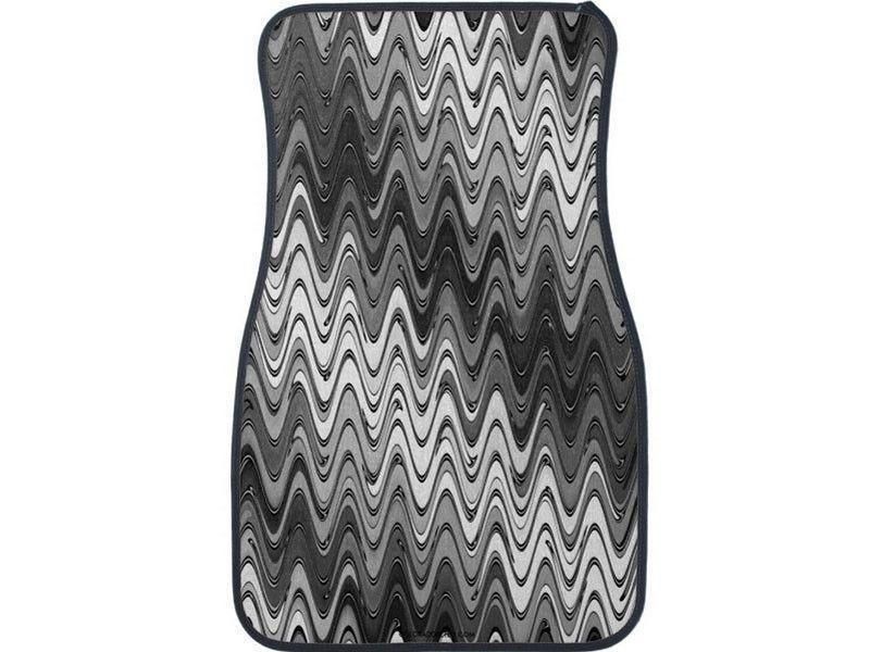 Car Mats-WAVY #2 Car Mats Sets-Grays &amp; White-from COLORADDICTED.COM-