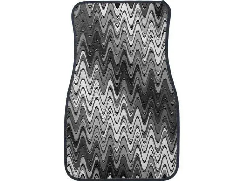 Car Mats-WAVY #2 Car Mats Sets-Grays & White-from COLORADDICTED.COM-