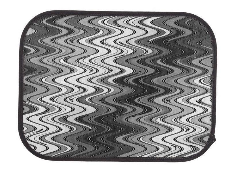 Car Mats-WAVY #2 Car Mats Sets-Grays &amp; White-from COLORADDICTED.COM-