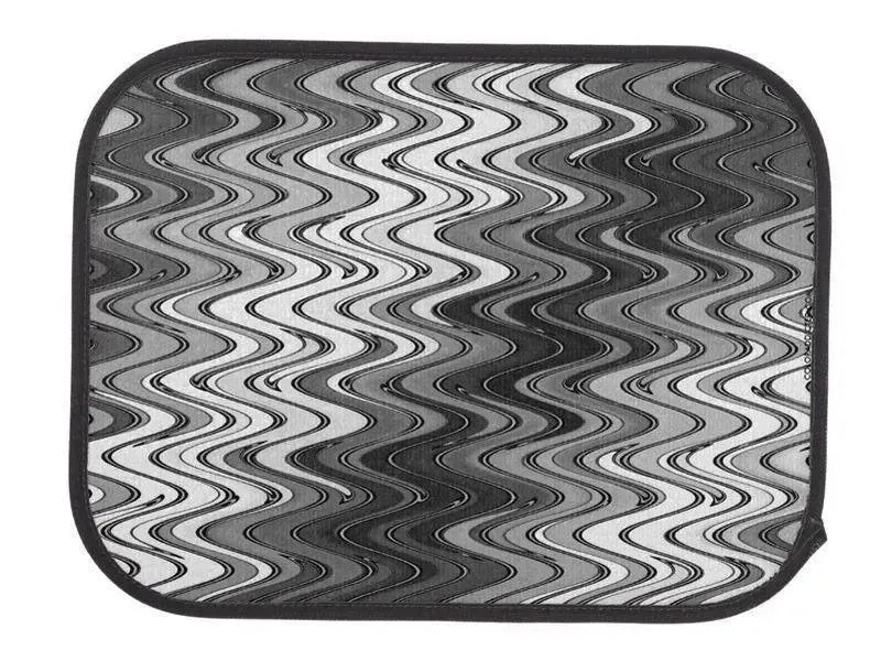 Car Mats-WAVY #2 Car Mats Sets-Grays & White-from COLORADDICTED.COM-