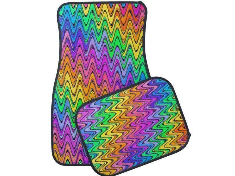 Car Mats-WAVY #2 Car Mats Sets-Multicolor Light-from COLORADDICTED.COM-