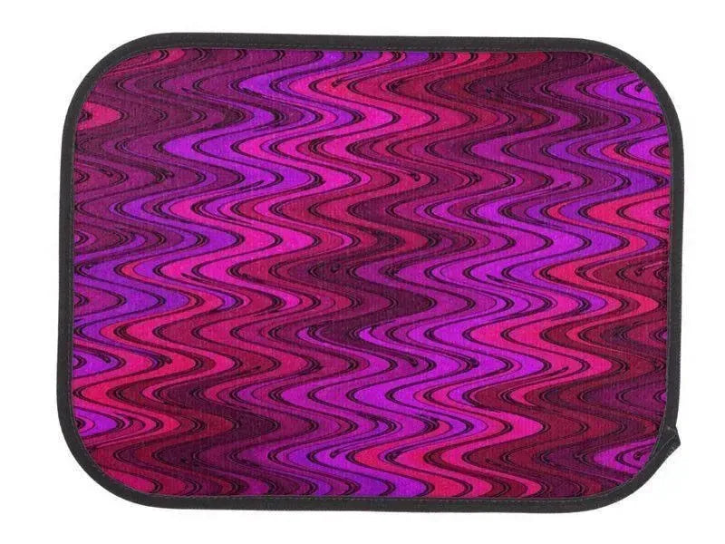 Car Mats-WAVY #2 Car Mats Sets-Purples & Fuchsias & Violets & Magentas-from COLORADDICTED.COM-