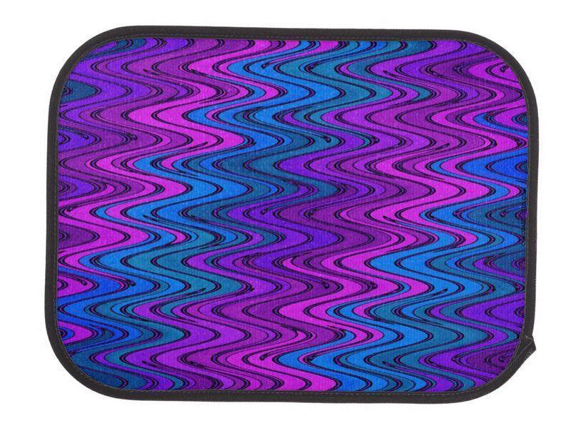 Car Mats-WAVY #2 Car Mats Sets-Purples &amp; Violets &amp; Turquoises-from COLORADDICTED.COM-