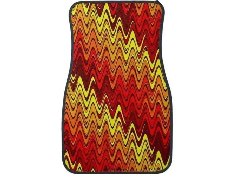 Car Mats-WAVY #2 Car Mats Sets-Reds & Oranges & Yellows-from COLORADDICTED.COM-